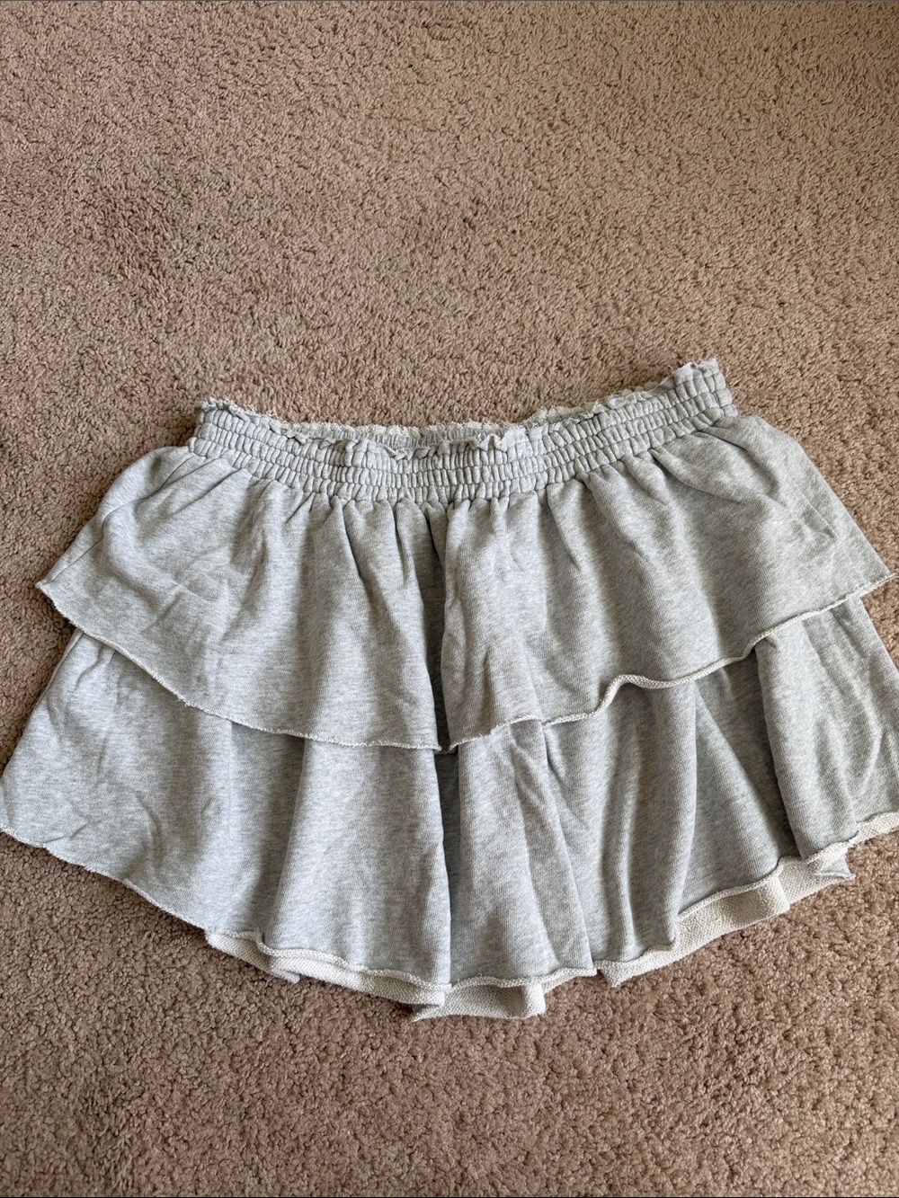 Aerie Tiered Light Gray Women's Skirt